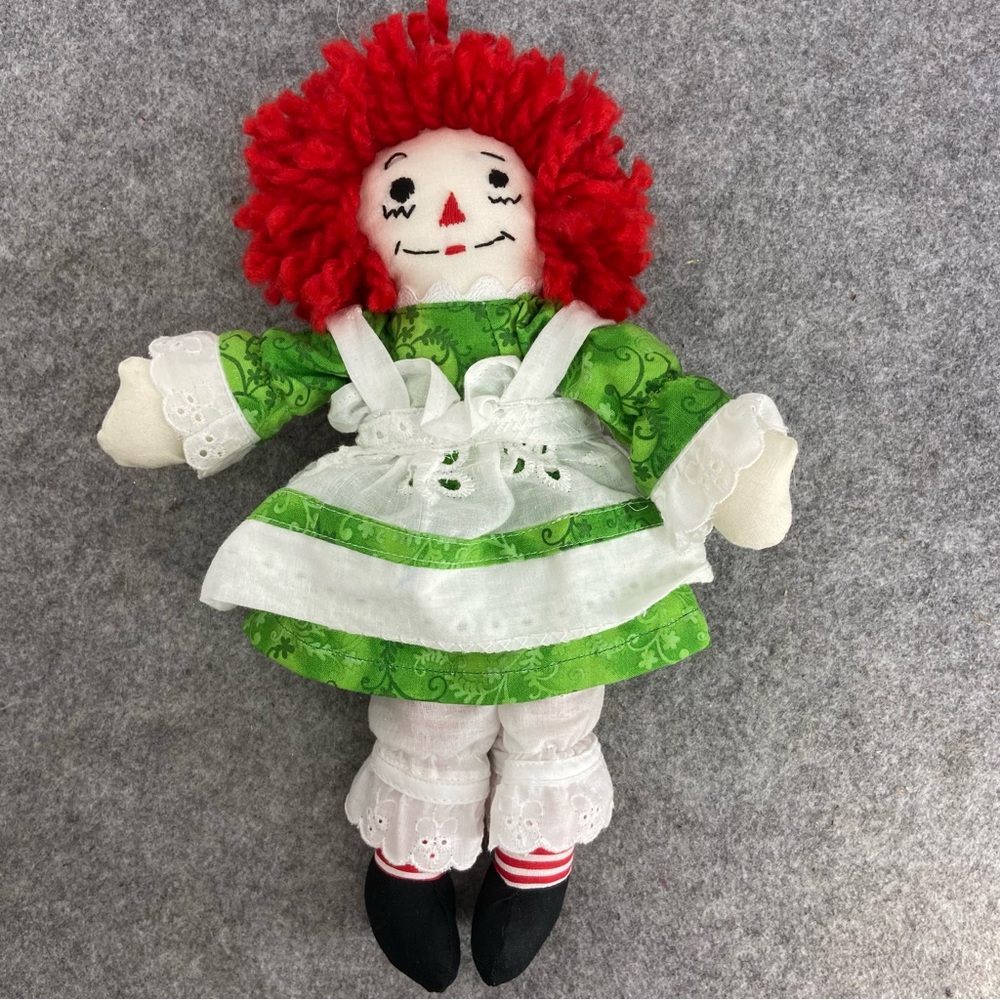 Vintage Style Handmade Raggedy Ann 12 inch Plush Doll - Picture 2 of 5